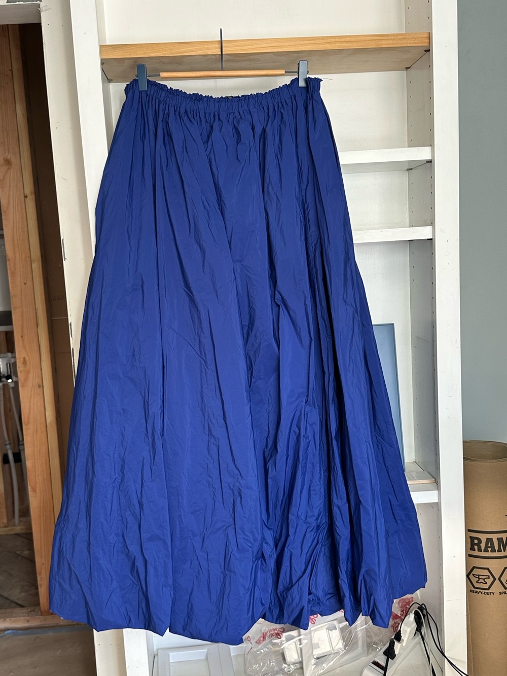 Anthropologie Royal Blue Bubble hem Maxi Skirt - Picture 9 of 14